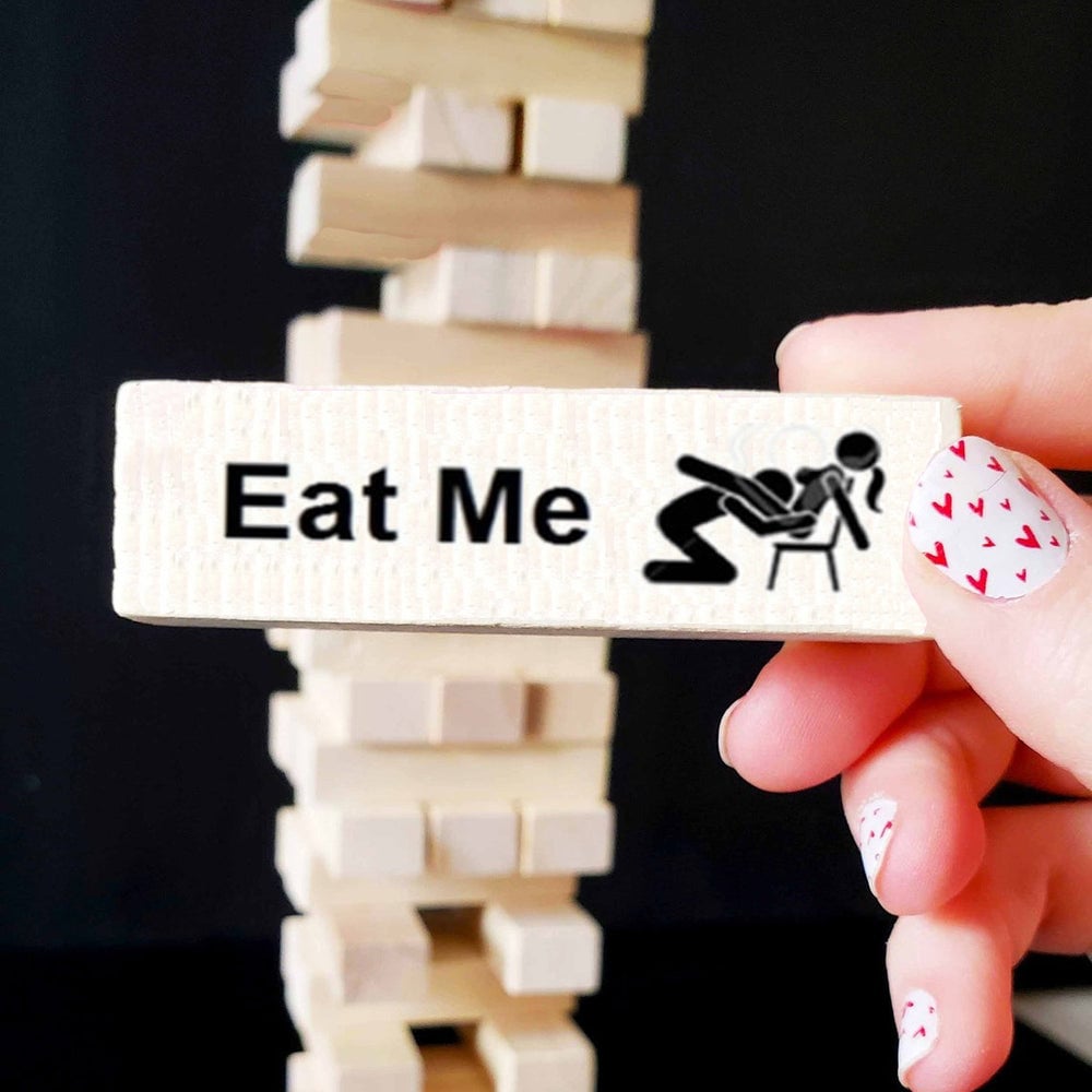 Super Naughty Block Tower Jenga Game, Naughty Gift For Couple - Couple Activities & Date Night Ideas