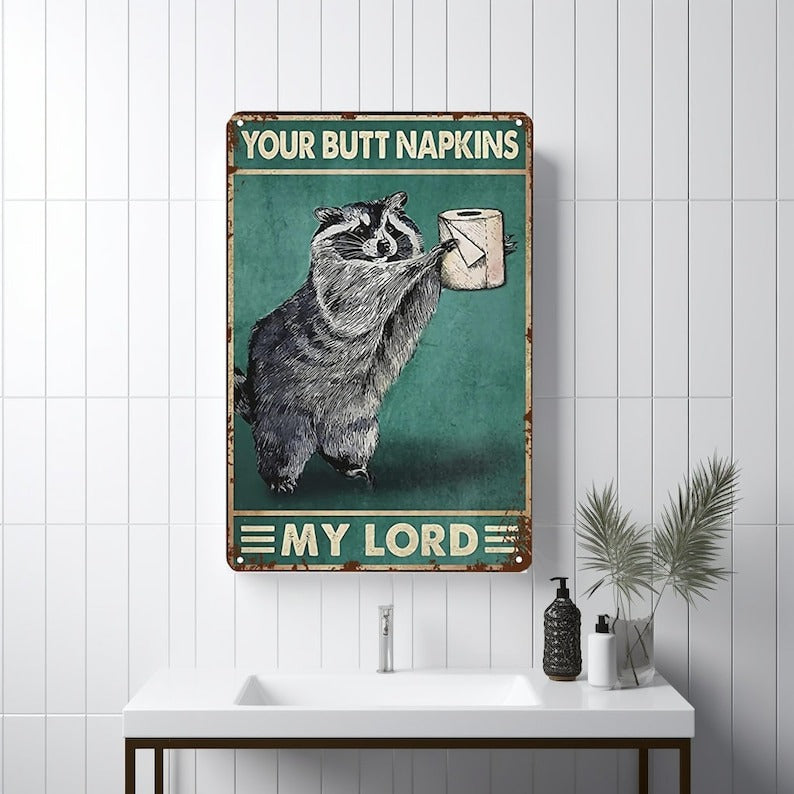 Funny Animal Poste -Vintage Bathroom Wall Art
