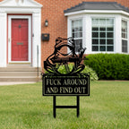 Bigfoot Middle-Finger Yard Sign: Your Hilarious & Badass Lawn Guardian 🦍💥