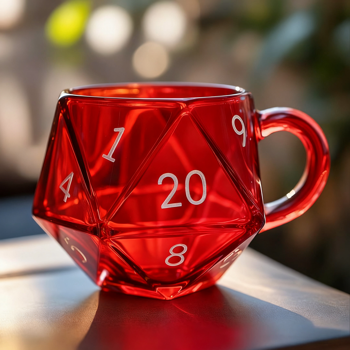 🔥LAST DAY 50% OFF -Rainbow Glass D20 Dice Cup