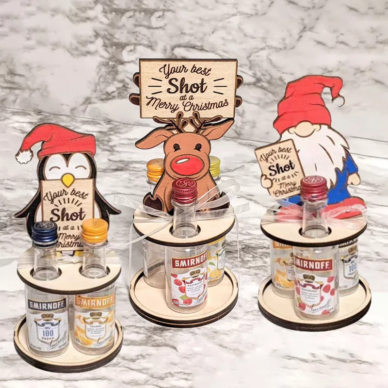 🥂Best Shot At A Merry Christmas Bottle Holder🎅