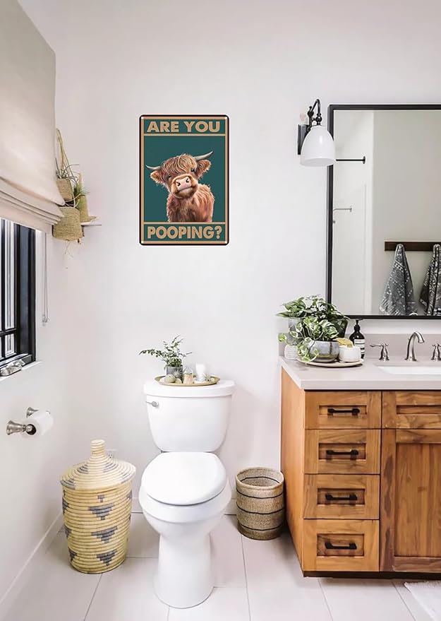 Funny Animal Poste -Vintage Bathroom Wall Art