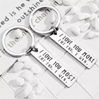 💖I Love You More The End I Win"Funny  Keychain-- 🎁A personalised gift for him/her