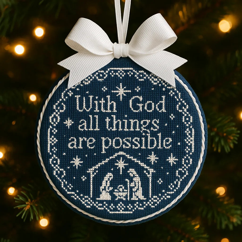 Christmas Sale  50% OFF🎄Nativity Cross-Stitch Ornament🎅