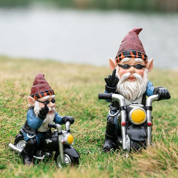 🔥BUY 2 FREE SHIPPING-Middle Finger Dwarf Motorcycle😂