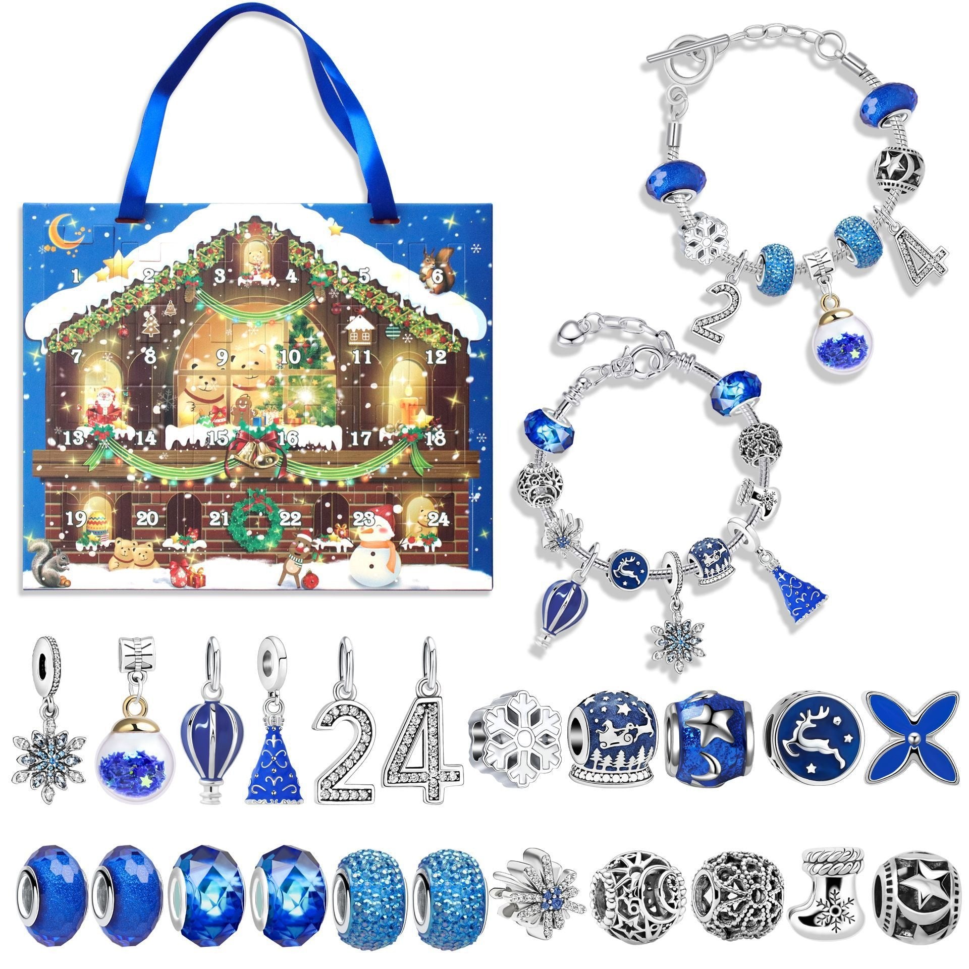 💥78% OFF NOW💥--24 Pcs DIY Christmas Advent Calendar Bracelets Set🎁