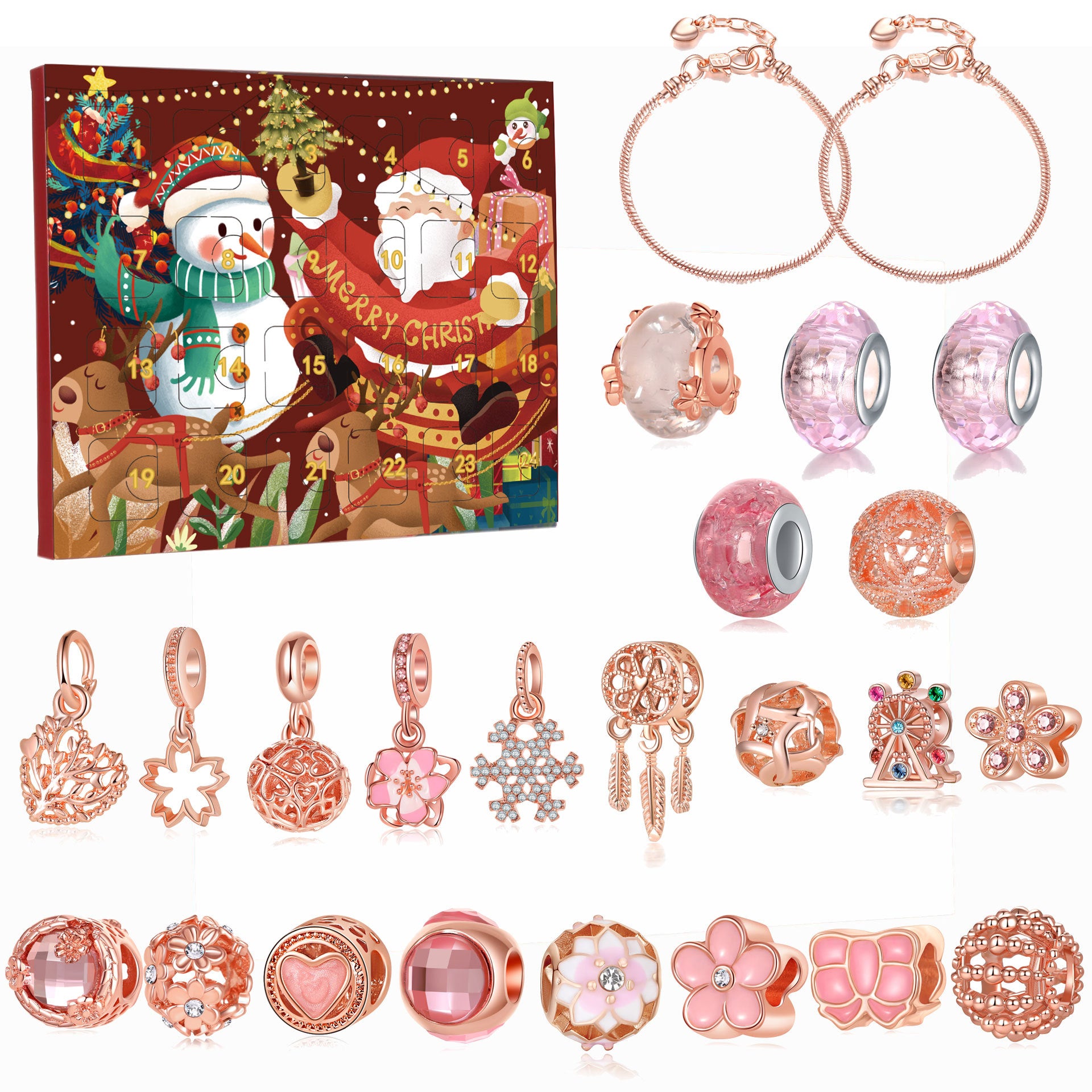 💥78% OFF NOW💥--24 Pcs DIY Christmas Advent Calendar Bracelets Set🎁