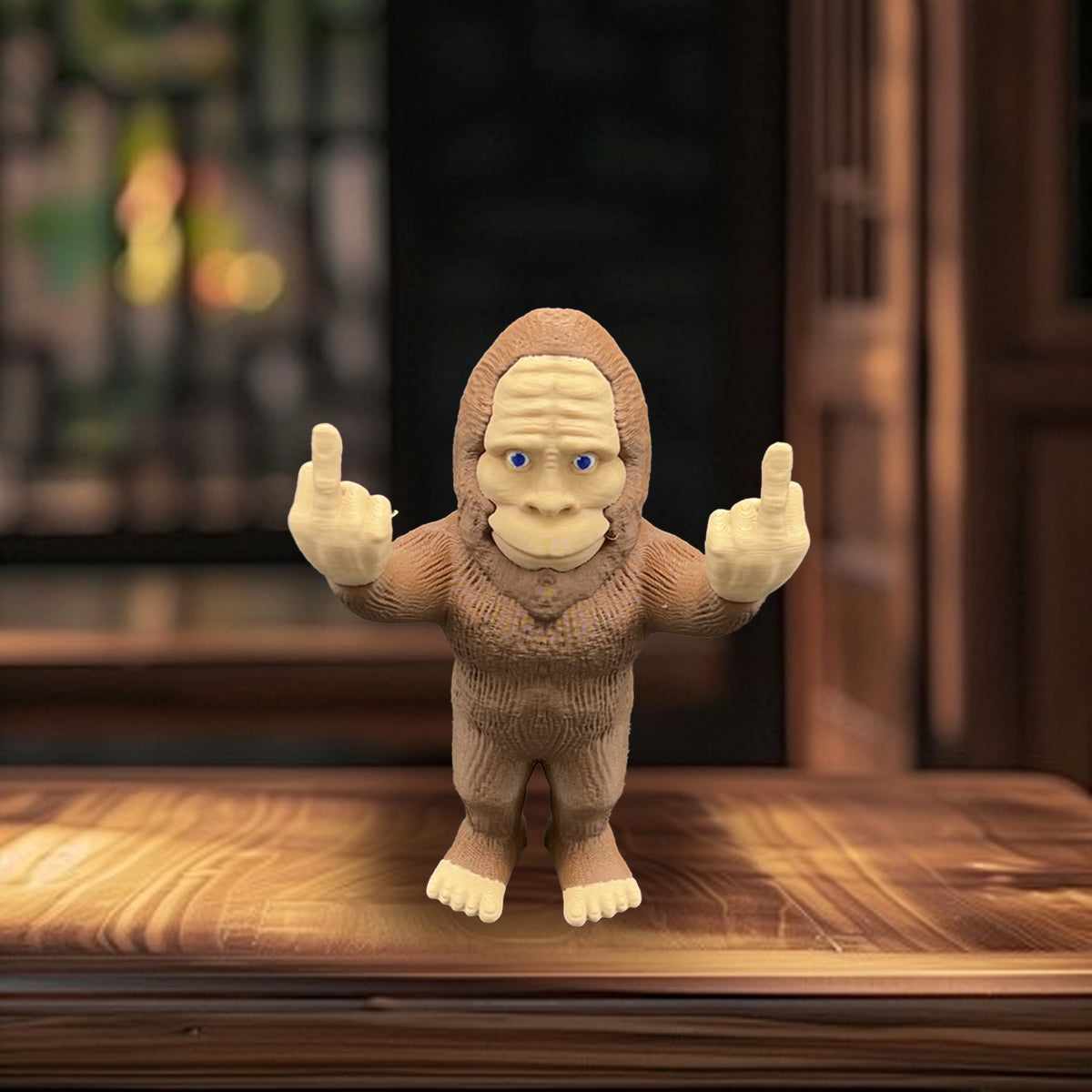 🤣Funny Middle Finger Bigfoot Ornament