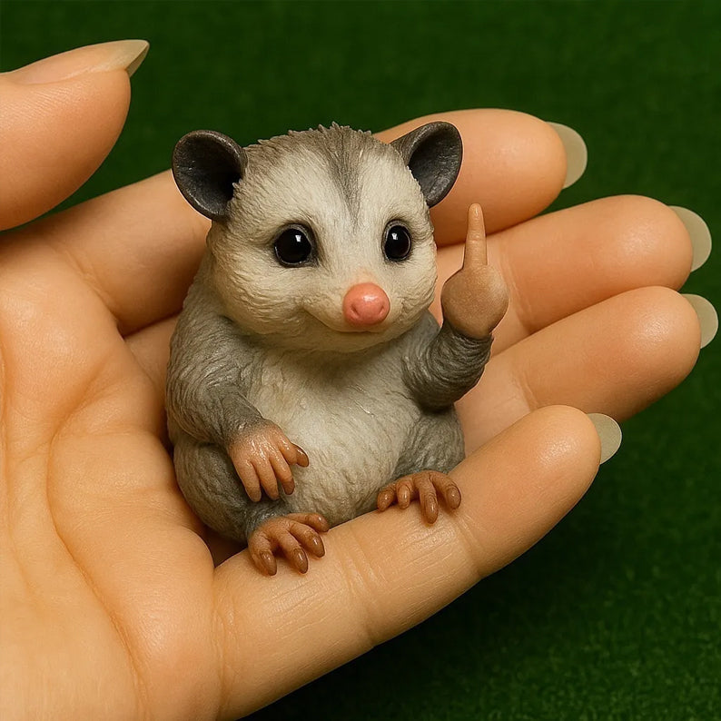 Fun Mini Middle Finger Animal Statue