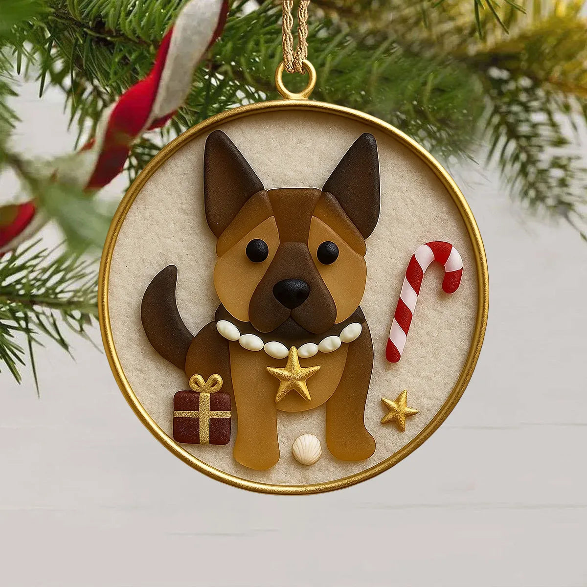Dog Glass Ornament