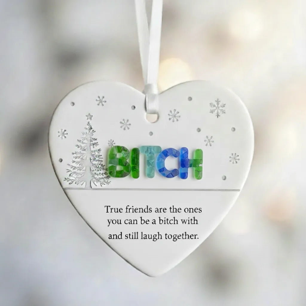 Funny & Sassy Friendship Heart Ornament