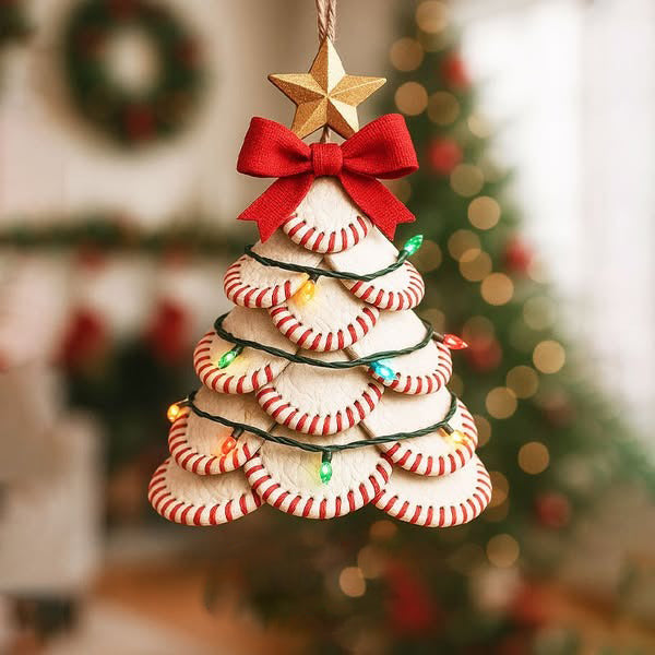 Baseball String Lights Christmas Ornament