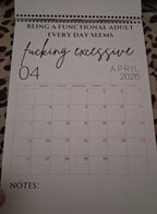 😂Fuck It 2026 Spiral Bound Wall Calender📆