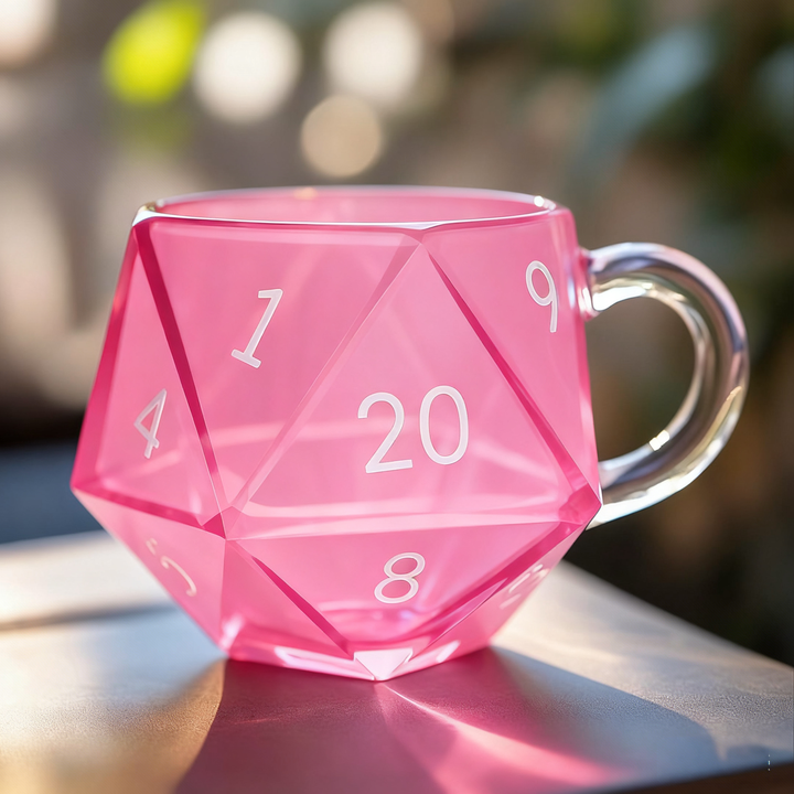🔥LAST DAY 50% OFF -Rainbow Glass D20 Dice Cup