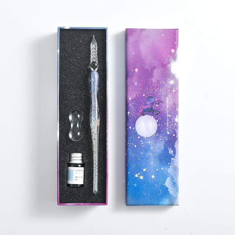 ✨Hot Sale✨-🎨2023 Calligraphy Glass Dip Pen Ink Set