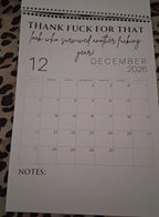 😂Fuck It 2026 Spiral Bound Wall Calender📆