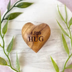 Pocket Hug Wooden Heart Token--Christmas gifts