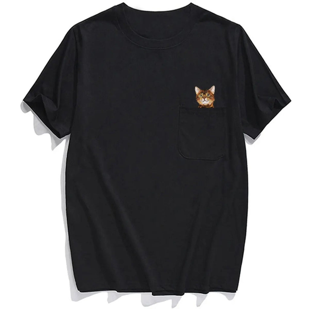 Hidden Middle Finger Signed Funny Cat Printed T-Shirt（Buy 2 Free Shipping）