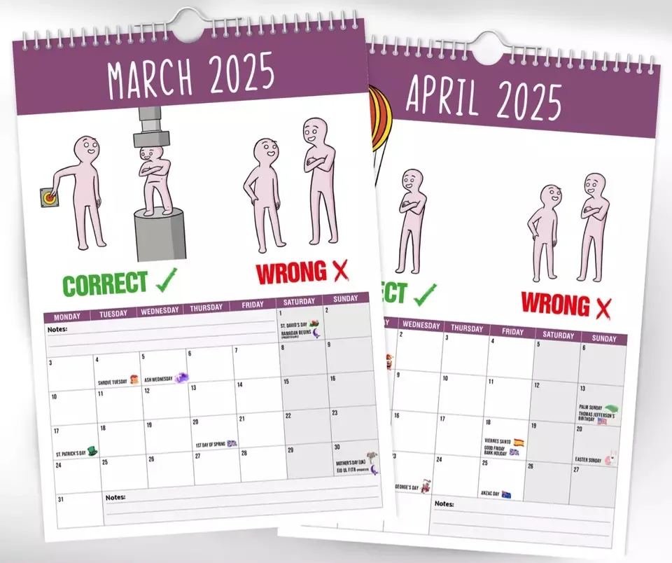 How to talk to small people – 2025 Wall Calendar - Funny - Quirky - Christmas