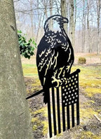 Metal Eagle Flag Tree Stake